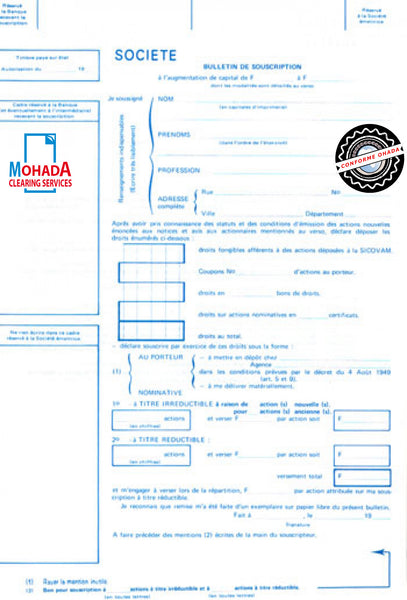 Bulletin De Souscription Pour Augmentation De Capital OHADA Papeterie bulletin-de-souscription-pour-augmentation-de-capital-ohada-papeterie