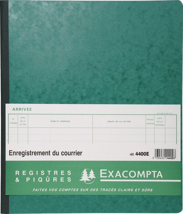 Registre Enregistrement/Départ du courrier EXACOMPTA ® 1