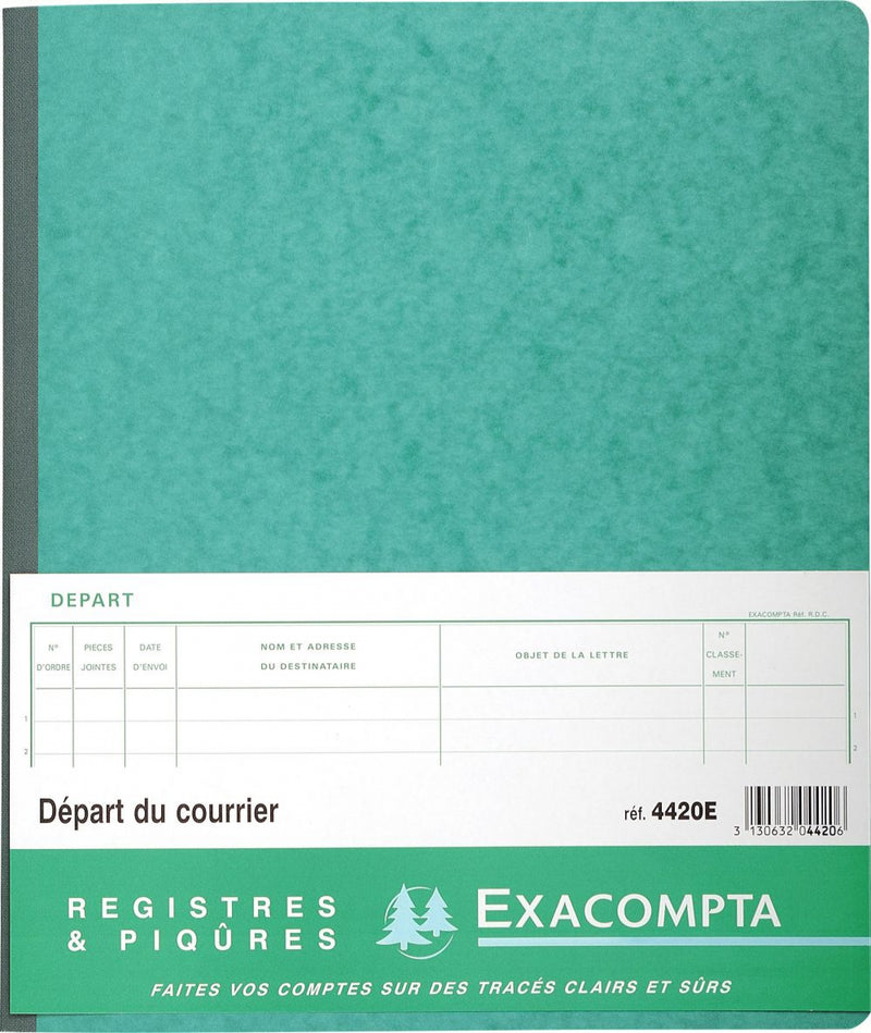 Registre Enregistrement/Départ du courrier EXACOMPTA ® 6